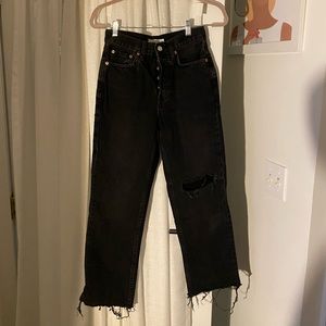 black topshop dad jeans